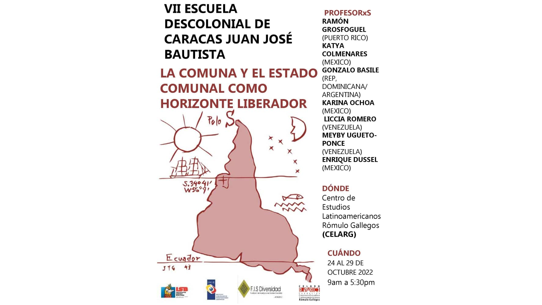 VII Escuela Descolonial de Caracas «Juan José Bautista» se realizará en el CELARG